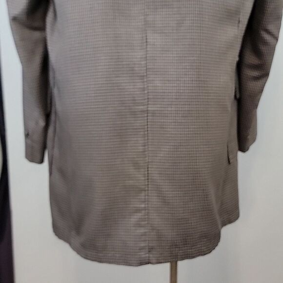 JCPENNEY Vintage Houndstooth Plaid Trench Lined Coat size 44 - Picture 11 of 12